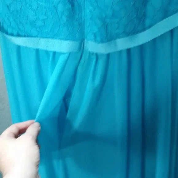 New David's Bridal One Shoulder Dress - Picture 3 of 9